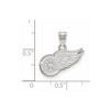 Black Bow Jewelry Sterling Silver Detroit Red Wings NHL Small Pendant - 2 of 3