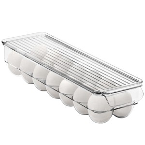 Sorbus Clear Plastic Egg Holder with Lid - holds 14 eggs for Fridge, Pantry, BPA-Free - 1 of 4