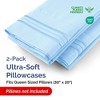 Ultra Soft Solid Pillowcases Set of 2 - Breathable & Comfortable Pillow Covers - CGK Linens - 2 of 4