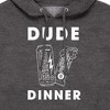 Men's - Instant Message - Dude Dinner Energy Drink Protein Bar Graphic Fleece Pullover Hoodie - 2 of 4
