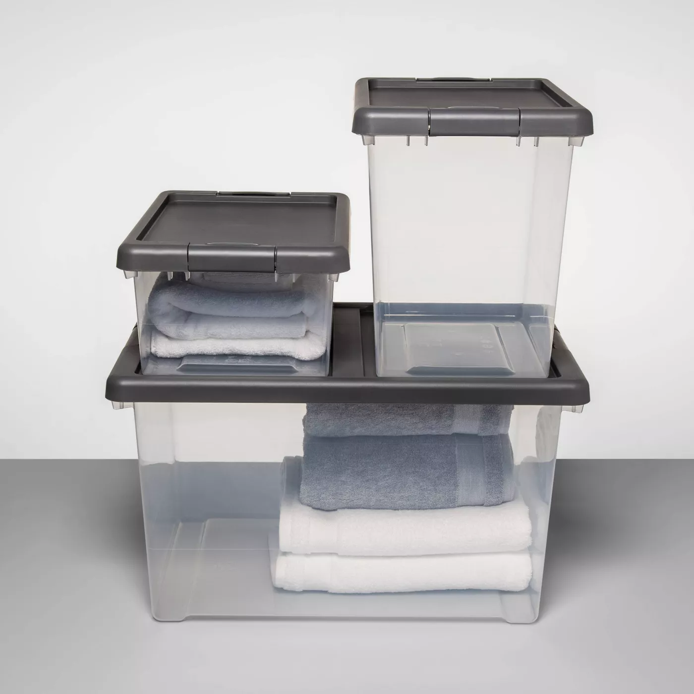 Large Clear Latching Storage Bin - Made By Design™ - image 3 of 4
