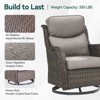 Gymojoy Outdoor Gliders Chairs Swivel Chairs Ottoman with 5-Inch Thick Cushions - 3 of 4