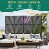 TUYOHW Metal Privacy Screen Outdoor, Decorative Privacy Panels, Freestanding Privacy Screen for Patio, Garden, Pool (White Square) - 3 of 4