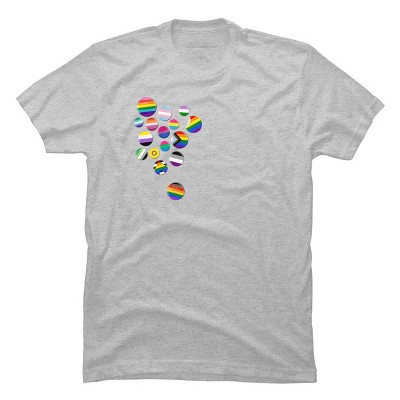 Adult Design By Humans Rainbow LBGTQIA+ Pride Badges By Roadhouse T-Shirt