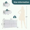 DOMETOUR 10 Drawer Dresser for Bedroom, Fabric Storage Tower Tall Chest Organizer, Storage Cabinet Unit Bins Living Room Closet-White - 4 of 4