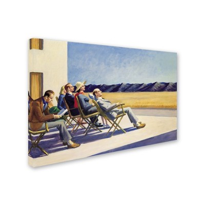 Trademark Fine Art -Edward Hopper 'People in Sun' Canvas Art