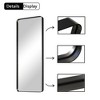 Lirago Metal Flat Mirror Full Length Mirror Leaning Mirror 71x28 Black - 3 of 4