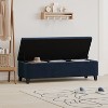 NicBex Modern 51.25" Storage Bench Wood Accent Stools with Cushioned Top for Bedroom and Entryway - 4 of 4