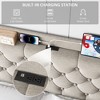 Acekool Queen Platform Bed Frame with Rustic Wood Headboard, 4 Storage Drawers & Metal Frame - 3 of 4