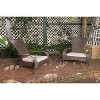 Balkene Home 62966 Coconino Wicker Conversation Set Lightweight & Durable Adirondack Style Chairs All Weather Wicker Includes Khaki Cushions - Mocha - 4 of 4