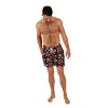 Deadpool Mask & Shapes All-Over Print Men's Black Board Swim Shorts - 3 of 4