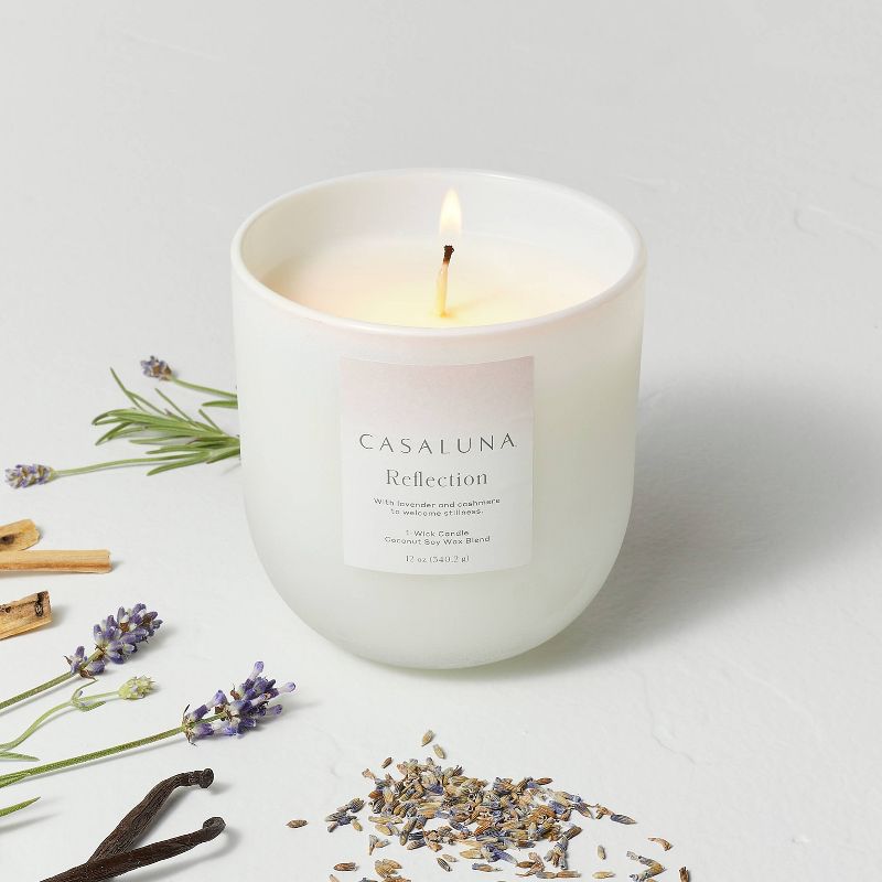 Reflection Core Frosted Glass Wellness Jar Candle White - Casaluna™, 3 of 8