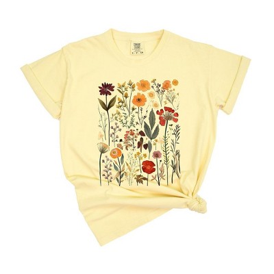 Simply Sage Market Women's Vintage Pressed Flowers Short Sleeve Garment Dyed Tee