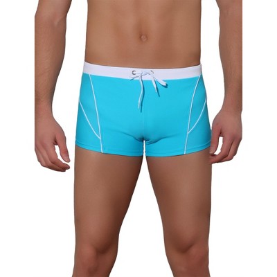 Lars Amadeus Men's Summer Surfing Contrast Color Drawstring Swim Board Shorts