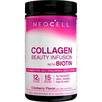 NeoCell Beauty Infusion Collagen Powder for Beautiful Skin, Healthy hair and Nail*, Collagen Type 1 and 3, Hyaluronic Acid and Biotin,11.64 Ounces