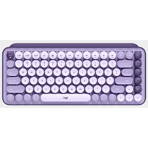 Logitech - POP Keys Mechanical Wireless Keyboard with Customizable Emoji Keys, Durable Compact Design, Bluetooth or USB, Multi-Device - Cosmos - 1 of 4