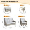 XIZZI OUTDOOR SWIVEL ROCKER SETS: 3-PC Rocker + Modular Sofa & Fire Pit Options - All-Weather Fabric, 8 Color Choices for Patio, Garden, Poolside - 3 of 4