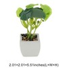 Unique Bargains Artificial Plants Ceramic Pot 2.01"x2.01"x5.51" 1 Pc - 3 of 4