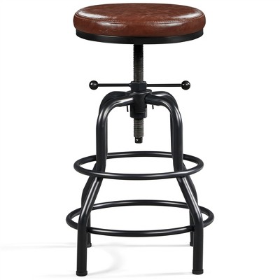 thumbnail image 2 of Faux Leather Swivel Bar Stool – Counter Height, Upholstered, Modern Design – 440 Lb Capacity 2 of 3