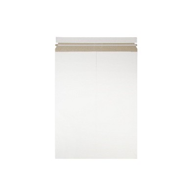 JAM Paper Stay-Flat Photo Mailer Stiff Envelopes w/Self-Adhesive Closure 13x18 6PSWB