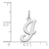 Black Bow Jewelry Sterling Silver, Sophia Collection, Small Script Initial I Pendant - 4 of 4