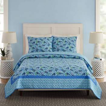 Vera Bradley Turtle Dream Quilt Bedding Set Blue