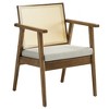Modway  Thera Set of 2 Vegan Leather and Rattan Accent Chairs in Weathered Oak Stone - 4 of 4