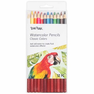 Brea Reese Watercolor Pencils - 12pc Classic Colors, Rich Pigment, Water-Soluble - 1 of 4