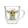 JoyJolt Star Wars The Mandalorian Watching the Drama Double Wall Glass Mugs - 13.5 oz - Set of 2 - 4 of 4