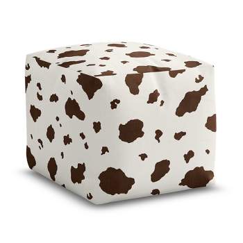 Sweet Jojo Designs Boy Girl Gender Neutral Unstuffed Fabric Ottoman Pouf Cover Decorative Storage Wild West Brown and Off White Insert Not Included