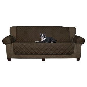 Chocolate Suede Waterproof Sofa Pet Throw (3 Piece) - Maytex, Brown