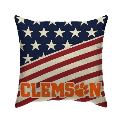 NCAA Clemson Tigers Americana Decorative Throw Pillow