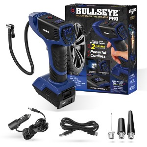 Bullseye Pro Portable Rechargeable Tire Inflator with Digital Pressure Gauge - 1 of 4