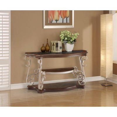 CENGHU Sculptural End Table with Marble Paper Top,  Coffee Table with Curved Serpentine Legs, Tea Table for Dining Room, Living Room, Office, Bedroom