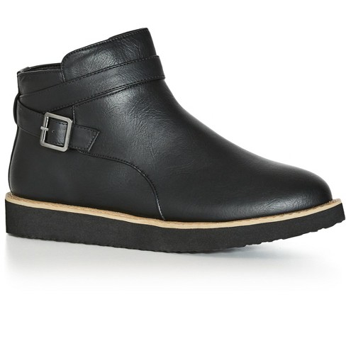 Cloudwalkers | Women's Wide Fit Valentina Ankle Boot - Black - 11w : Target