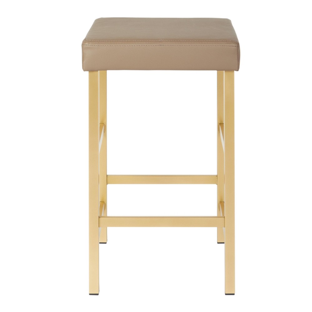 26" Gold Backless Counter Height Barstool Camel - OSP Home Furnishings