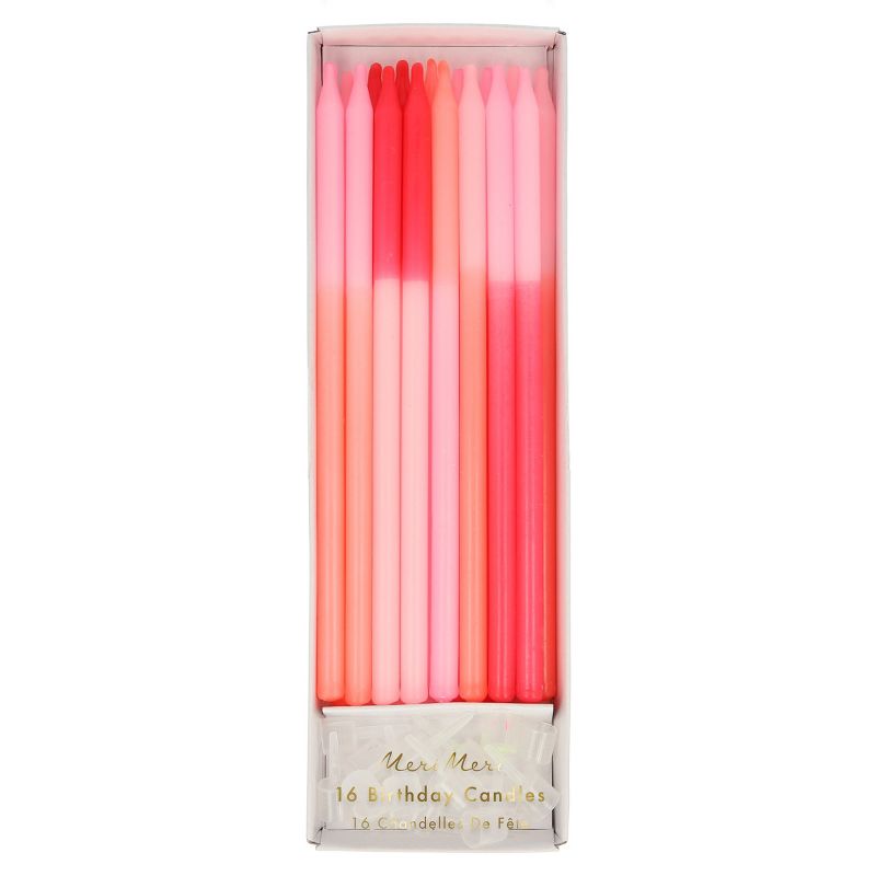 Meri Meri Pink Color Block Candles (Pack of 16), 1 of 2
