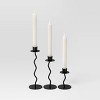 3pc Wavy Taper Candle Holder - Room Essentials™ - 3 of 3