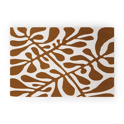 Alisa Galitsyna Linocut Plant 2 30" x 20" Welcome Mat - Society6
