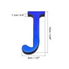 Unique Bargains 3D Acrylic Self-Adhesive Mirror Alphabet Sticker Wall Decals Blue - 2 of 4