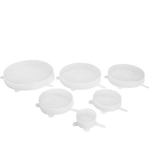 The Lakeside Collection Sets of 6 Reusable Food Stretch Lids - 1 of 2