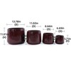 NAYSAYE Planter Set of 4 Ceramic Planter Pot Glossy Modern Finish for Indoor Outdoor Garden, Red, 13.8"*13.8"*11.9" - 3 of 4