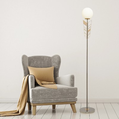 Elegance 65.5'' Gold and Silver Arrow Candlestick Floor Lamp