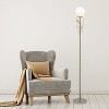 65.5" Raven Candlestick Floor Lamp - River of Goods: White Globe, Arrow Accents, LED Compatible - 4 of 4