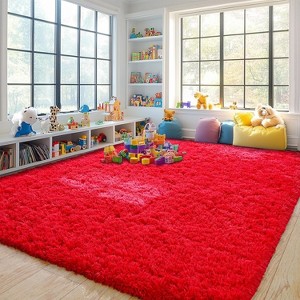 Area Rugs for Living Room Bedroom, Non-Slip Fluffy Soft Shag Carpet for Kids Home Dorm Decor - 1 of 4