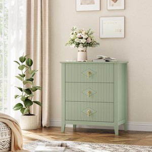 Modern Fluted Dresser, 3/5/6/7 Drawer Wood Dresser for Bedroom, Modern Chest of Drawers, Storage Organizer Cabinet for Living Room, Entryway - 1 of 4