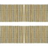 Saro Lifestyle Table Mats with Stripe Water Hyacinth Design (Set of 4), Beige - 3 of 4