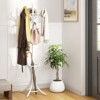 Tangkula 73" Freestanding Coat Hanger Stand Coat Rack w/ Umbrella Holder & 12 Hooks - 2 of 4