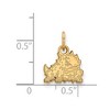 Black Bow Jewelry 14k Yellow Gold Plated Sterling Silver Texas Christian Horned Frogs NCAA Extra Small Pendant - 2 of 3