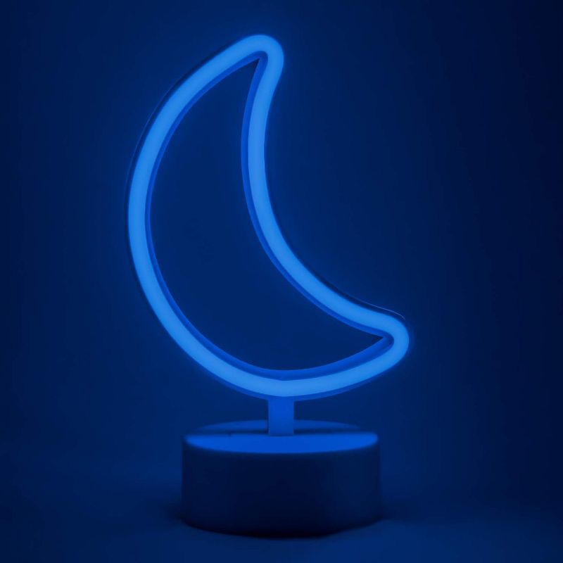Amped & Co Crescent Moon Desk Light, Blue, 1 of 7